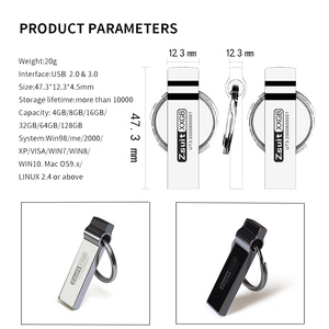 <span class=keywords><strong>Memoria</strong></span> <span class=keywords><strong>USB</strong></span> de 256 MB con Llavero, <span class=keywords><strong>Memoria</strong></span> Flash Metálica de 1 GB, Pendrive con Grabado Láser Gratuito - Product Image 4