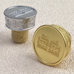 Gold Metal Bottle Cap with Embossed Pattern <b>Screw</b>-On Lid for Cosmetics Bottles Durable Design - Product Image 5