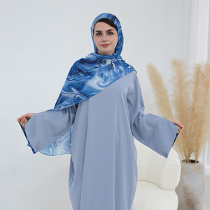 Abaya Modesta Sharut EID 2026, Vestito Musulmano Dubai con Maniche a Fessura, Abaya Chiusa in <span class=keywords><strong>Nida</strong></span>, Set Abito Musulmano da Donna con Hijab Abbinato - Product Image 6