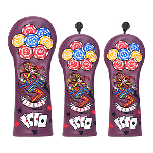 ปลอกหุ้มหัวไม้กอล์ฟ ปลอกหนัง ปลอกหุ้มแบบกำหนดเอง ชุดกันน้ำ สำหรับไดรเวอร์ วูดส์ ไฮบริด ปลอกหุ้มหัวไม้ PU สำหรับไม้กอล์ฟ - Product Image 1