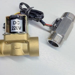 Messing DC12V 24V AC 110V 220V G3/4 Normal geschlossene Messing-Magnetventile Wasser durchfluss <span class=keywords><strong>sensor</strong></span> Flüssigkeits turbinen messer - Product Image 4