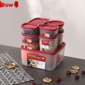 10pcs BPA-Free Microwavable Dishwasher Safe Food <b>Storage</b> Set Stackable Freezer Lunch <b>Box</b> Large Capacity Crisper <b>Box</b> Lid - Product Image 5