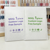 Enveloppes à bulles vert clair personnalisées avec logo imprimé, imperméables et rembourrées, pour cosmétiques et petits cadeaux