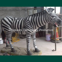Modèle de zèbre animatronique sur mesure à vendre, pour expositions d'animaux sur le thème de la savane, idéal pour les restaurants à thème