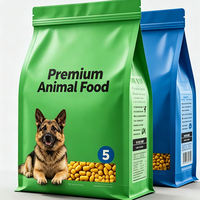 Sacs à fermeture éclair à fond carré personnalisés, emballage haut de gamme pour aliments pour animaux de compagnie, chiens, chats, gelée, sécurité, hermétique, fond plat