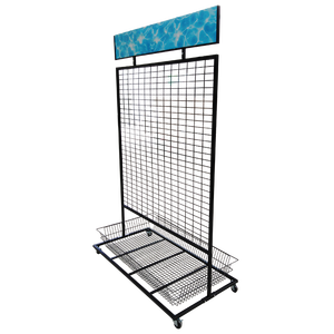 Custom Store Phone Accessories Stationery Sticker Tools Snack Hanging Storage Basket <strong>Metal</strong> Mesh <strong>Grid</strong> for Powder Display Rack - Product Image 1