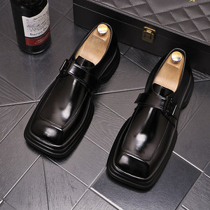 <span class=keywords><strong>Scarpe</strong></span> da Uomo Formali per Lavoro, Hotel, Tempo Libero, Affari, Ricevimento, in Pelle Nera, Nuova Collezione - Product Image 2