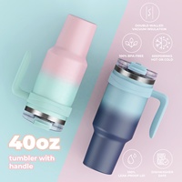 Nuevo Vaso Térmico de Acero Inoxidable de Doble Pared, Personalizado, a Prueba de Fugas, con Tapa 2 en 1