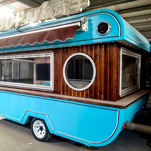 Remorque alimentaire remorquable pour café, glaces, bonbons et chips, avec cuisine complète et équipement de restauration pour la vente de snacks en rue - Product Image 1