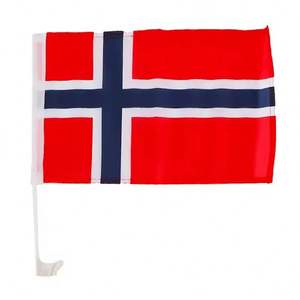 Personalized Custom Printing Logo Double Sided 30x45cm Window Car <b>Flag</b> With Plastic Pole - Product Image 6