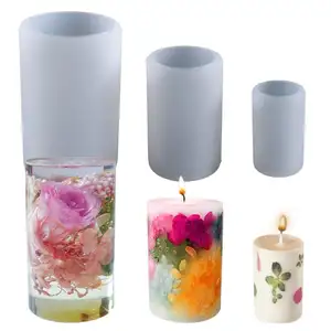 Epoxy silicone mold pendant decorations silicone mold cylindrical candle dripping mold candle making