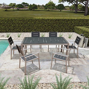 Fabbrica diretta di alta qualità 6 posti <span class=keywords><strong>tavolo</strong></span> <span class=keywords><strong>da</strong></span> pranzo e sedie di <span class=keywords><strong>Design</strong></span> <span class=keywords><strong>moderno</strong></span> mobili <span class=keywords><strong>da</strong></span> <span class=keywords><strong>giardino</strong></span> esterni portatili per alberghi - Product Image 4