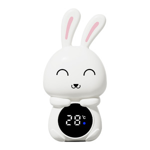 Thermomètre à eau pour bébé, affichage numérique, forme de lapin, pour la mesure de la température du bain, 0-12 mois, plastique blanc - Product Image 2