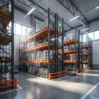 Étagère de stockage pour entrepôt, capacité de charge 1000kg-4000kg, robuste, double face, type suspendu, revêtement poudré, hauteur 6000mm pour entrepôt