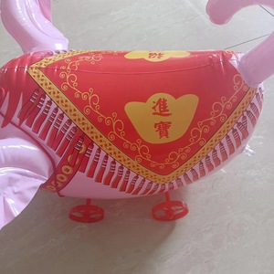 Cute Wheeled Pig <b>Toy</b> PVC Animal Pull Along <b>Toy</b> For Kids 4-6 Years Old - Product Image 2