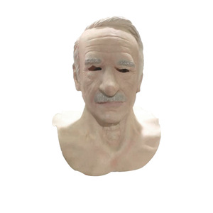Masque émulsionné pour homme âgé, imprimé 4 couleurs, accessoire de fête d'Halloween, coiffe de mascarade, accessoire de costume amusant - Product Image 1
