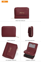 Dompet Wanita Mewah Grosir Dompet Pendek Kulit PU Wanita Dompet Kecil Custom Dompet Kartu