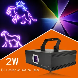 Vente directe d'usine 2W effet laser éclairage Auto son ILDA DMX contrôle professionnel couleur rvb lumière de scène Laser