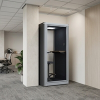 Cabine téléphonique UNIBOOTH en aluminium robuste, insonorisation 30 dB, normes ISO 23351 et ASTM-E84, ignifuge, montage rapide, pour salle de formation, hall d'entrée, OEM ODM