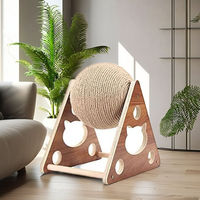 Jouet pour chat : Boule à gratter en carton compact, durable, sans peluches, pour affûter les griffes, style mignon, très résistante à l'usure