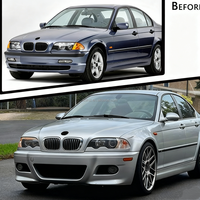 Kits de carrosserie pour BMW E46-M3 (1998-2004) 4 portes Kit de carrosserie Pare-chocs avant Assy Pare-chocs arrière Assy
