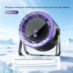 Ventilador de Escritorio con Carga USB, 100 Velocidades, Engranaje de Huracán, Rodamiento Cerámico, Ventilador Portátil para Dormitorio, Oficina - Product Image 3