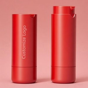 Cosmetic Replaceable Red Rotary Vacuum Airless Sunscreen <b>Bottle</b> 25ml 45ml Eye BB Cream Red Plastic Refillable Airless <b>Bottle</b> - Product Image 3