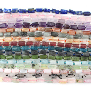 Cuentas de Colores al por Mayor, 8x11mm, Forma de Cilindro, Cristal Natural, para Hacer Joyería DIY, Espaciadores de Cuentas Sueltas - Product Image 1