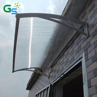 Auvent en polycarbonate facile à installer, bricolage, auvent de fenêtre en plastique pour protection solaire extérieure