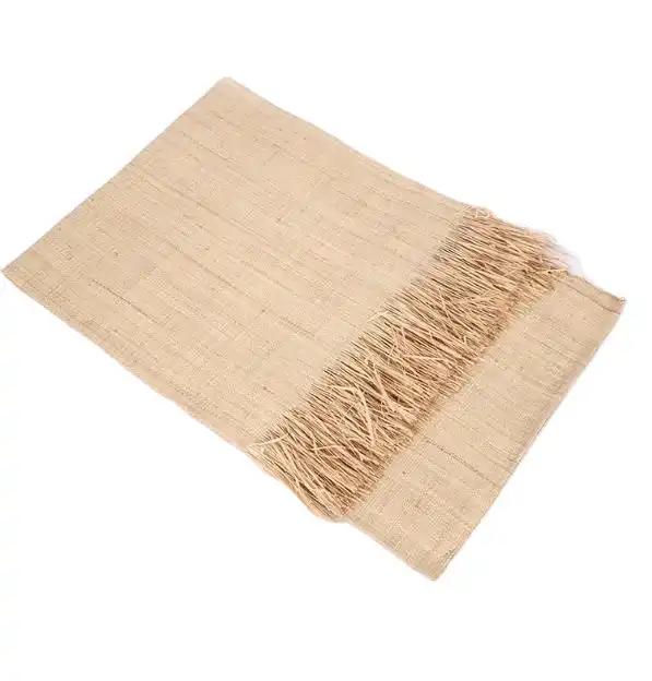 2107083-58*160cm natural raffia grass braided cloth