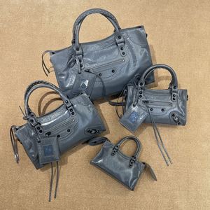 New Edgy <b>Studded</b> Motorcycle <b>Bag</b> Vintage Crackle Leather Biker Shoulder <b>Bag</b> Cool Y2K Rivet Crossbody Handbag Factory Direct - Product Image 1