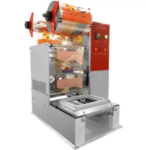 Automatic cooked food fresh-keeping sealing box machine fresh filled nitrogen packaging machine sells fast food box continuous s