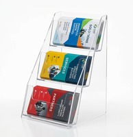 Présentoir professionnel en acrylique multi-niveaux transparent pour brochures, support de table pour prospectus, idéal pour les entreprises
