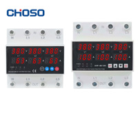 Protector Electrónico Trifásico CHOSO CPA-5 63A, Protección Contra Sobretensión, Sobrecorriente y Falla de Fase, 30kW AC, Montaje en Riel DIN