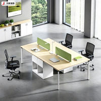 JIUSHUN Mobilier de bureau moderne : Poste de travail en îlot, Table de bureau, Cloison de bureau, Bureau informatique, Poste de travail