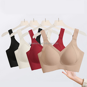 <span class=keywords><strong>Sujetadores</strong></span> sin Varillas <span class=keywords><strong>para</strong></span> Mujer, con Cierre de 5 Filas y 4 Ganchos, sin Costuras, Cobertura Total, Tirantes Ajustables, Push-Up, Lavables a Máquina - Product Image 1