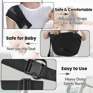 Toddler tàu sân bay có thể điều chỉnh độn Sling xách tay Ergonomic bé chủ tàu sân bay hoặc 9-48 tháng trẻ sơ sinh & trẻ mới biết đi - Product Image 4