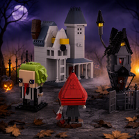 Blocs de construction MOC d'horreur gothique d'Halloween, ensemble de briques pour maison hantée effrayante et figurines sinistres, décoration intérieure, cadeau de collection