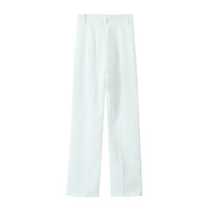 Alxin all'ingrosso nuovo temperamento <span class=keywords><strong>primavera</strong></span> estate <span class=keywords><strong>Casual</strong></span> Versatile tinta unita dritto a vita alta per ragazze <span class=keywords><strong>abbigliamento</strong></span> da <span class=keywords><strong>donna</strong></span> pantaloni - Product Image 4