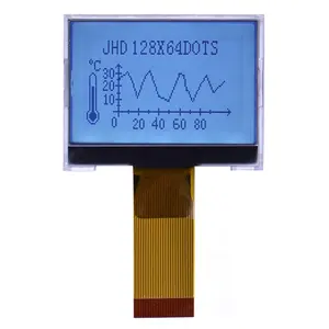 Positif transparan lcd modul 128X64 JHD12864-G83BTW-BW