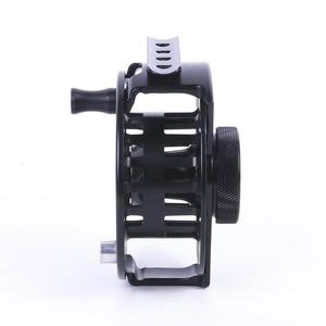 Carrete de Pesca con Mosca Negro 3456, Carrete de Pesca con Rueda de Metal con Freno Intercambiable Entre Mano Izquierda y Derecha - Product Image 2