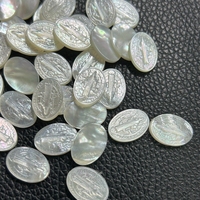 Menghq — bijoux en forme ovale, 12x16mm, pour faire soi-même des perles de coquillage, pierres vierges du brésil, serpillière vierge