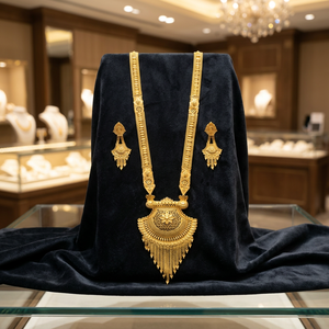 Wholesale Fashion 14K 18K 24K Micro Gold Plated Long Necklaces, Traditional Long Jewelry Set, Brass Micro Forming Long Necklaces - Product Image 3