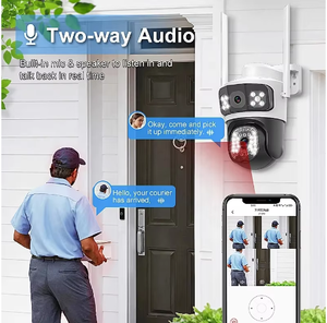 Cámara WiFi Shuzhi de 6MP CMOS para Exteriores, Doble Lente, 2K, Visión Nocturna a Todo Color, Seguridad Inteligente con <span class=keywords><strong>Alerta</strong></span> de Movimiento por IA, IP66, Tarjeta de Memoria de <span class=keywords><strong>2</strong></span> Vías - Product Image 4