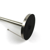 Support de rouleau d'essuie-tout en acier inoxydable avec bras à ressort, support de comptoir pour cuisine, nickel brossé, sur pied
