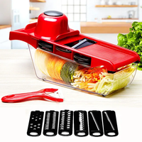 6 In 1 Multifunctionele Groenten Snijden Fruit Ui Aardappelsnijmachine Rasp Chopper