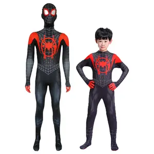 Fantasia vermelha e preta do homem aranha, traje infantil de homem-aranha, fantasia de halloween e cosplay no homem-aranha