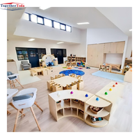 Ensemble table et chaises en bois de style Montessori pour la maternelle, meubles préscolaires sûrs et non toxiques pour les garderies et les salles de jeux