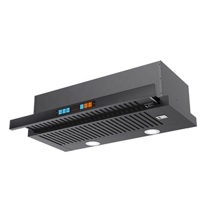 <span class=keywords><strong>Hotte</strong></span> aspirante électrique <span class=keywords><strong>encastrable</strong></span> slim intelligente en acier inoxydable <span class=keywords><strong>noir</strong></span> avec moteur en cuivre et éclairage LED, pour cuisine murale - Product Image 1