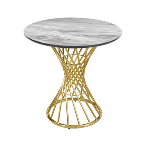 Mesa de centro de mármol púrpura redonda <span class=keywords><strong>Glamour</strong></span>, muebles de comedor de madera al mejor precio para uso en almacén - Product Image 3